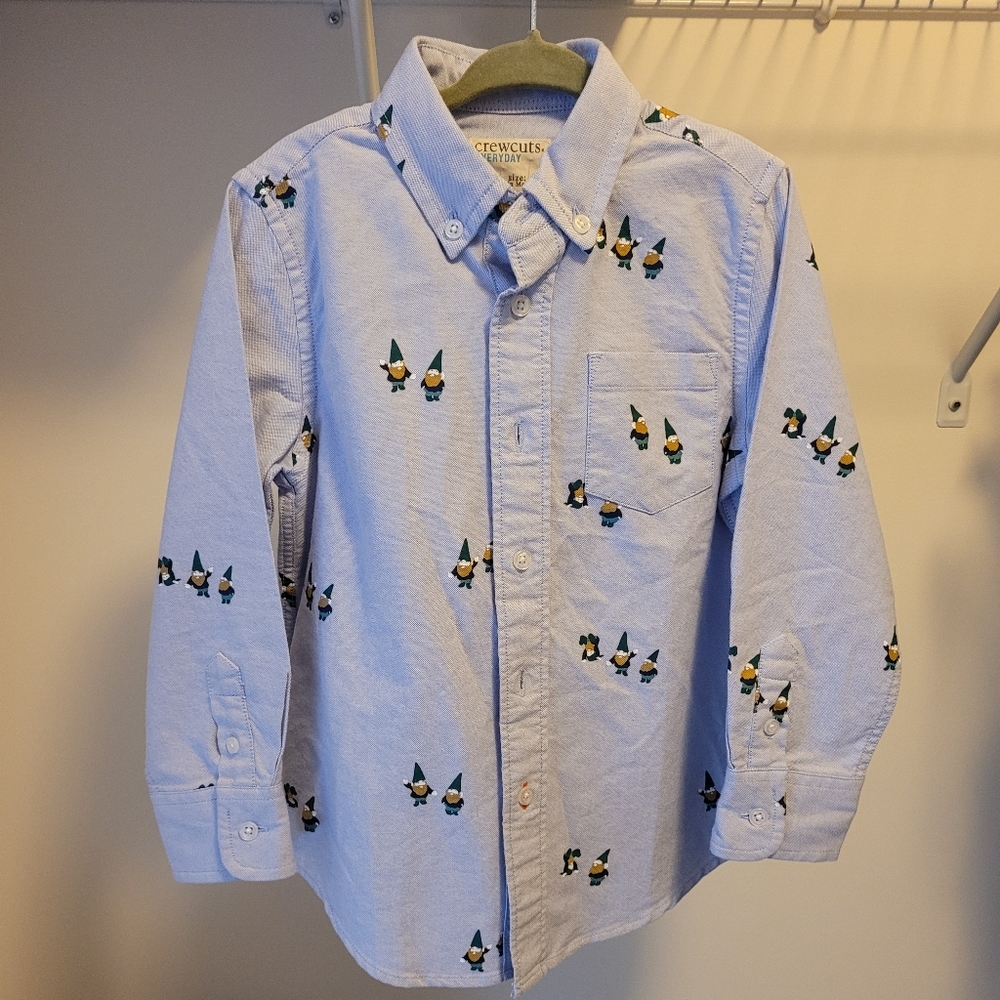 Little Boys Gnome Button-down Shirt 👕